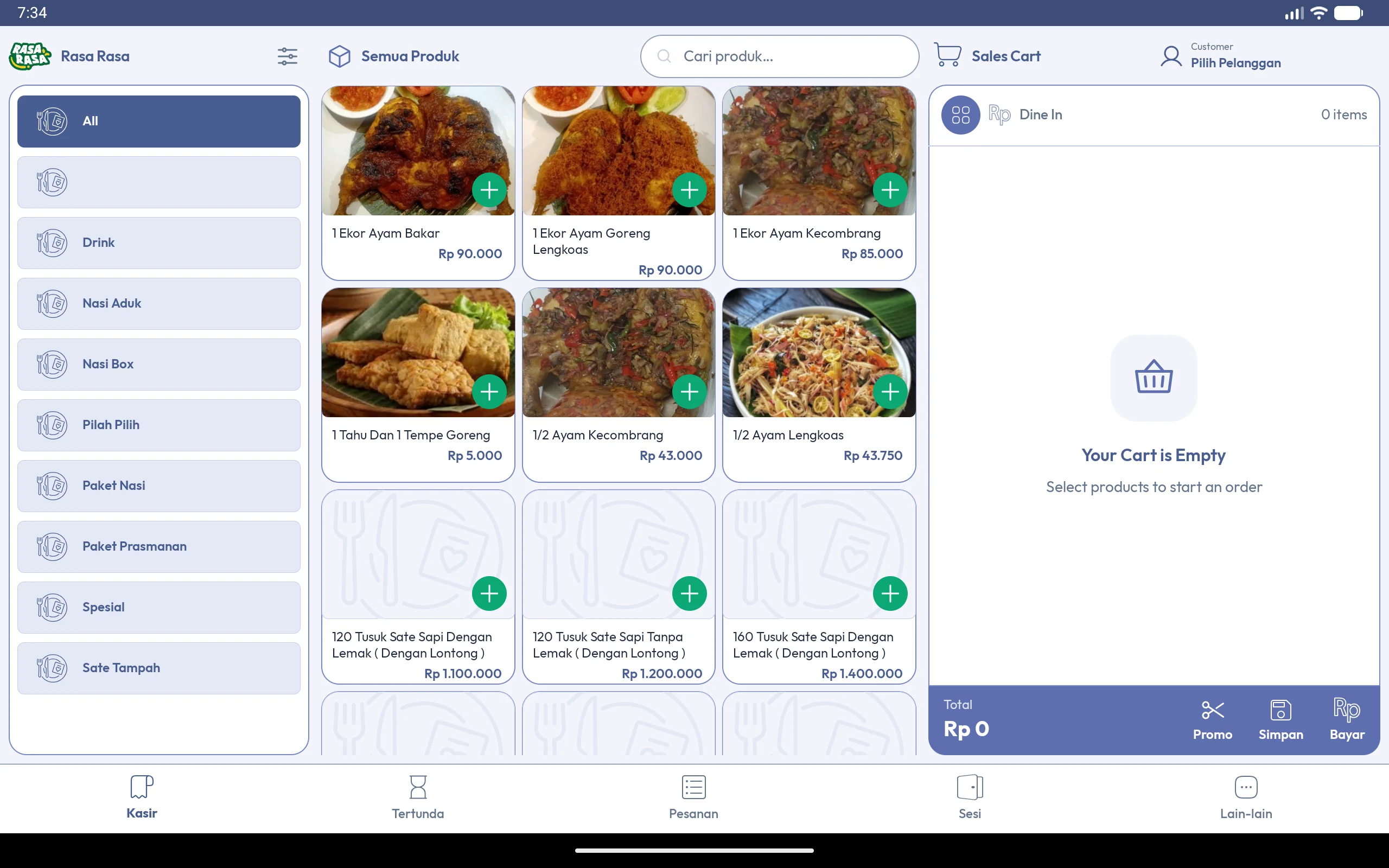 Menu Utama Intuitif