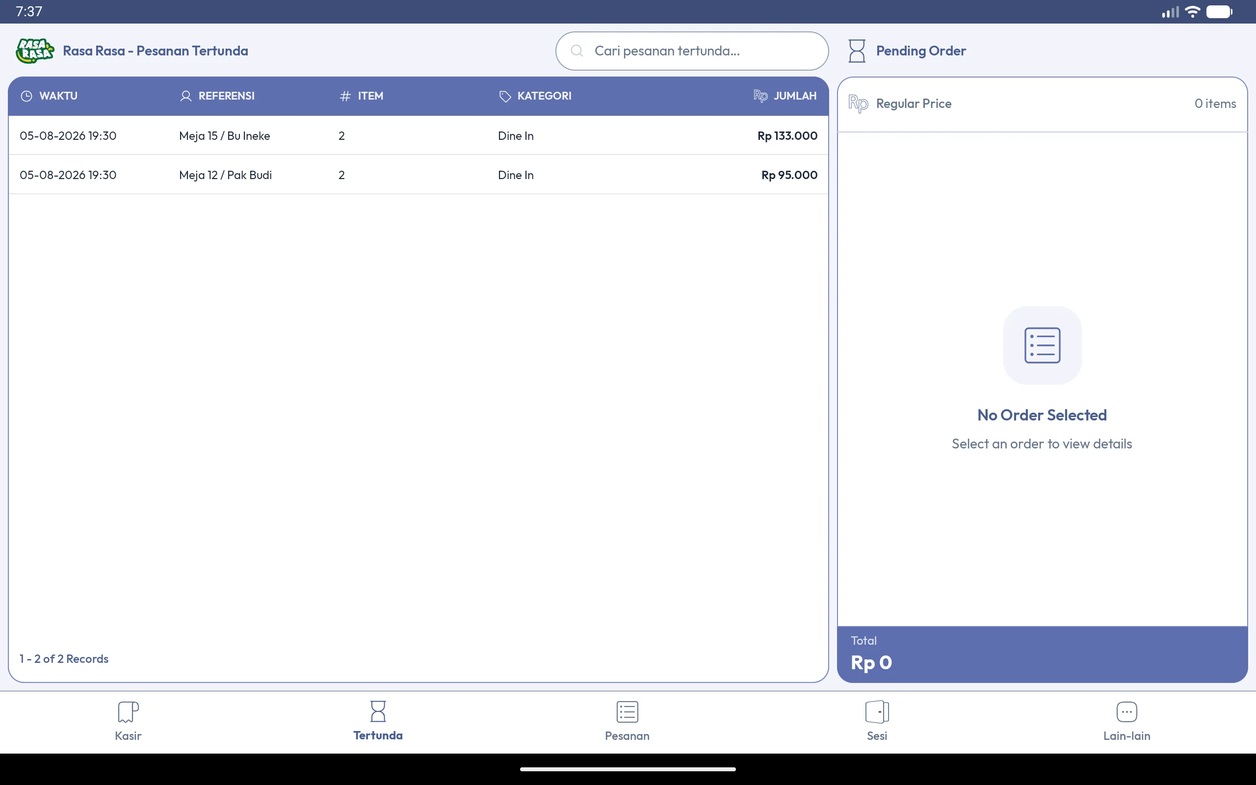 Kelola Transaksi Tertunda